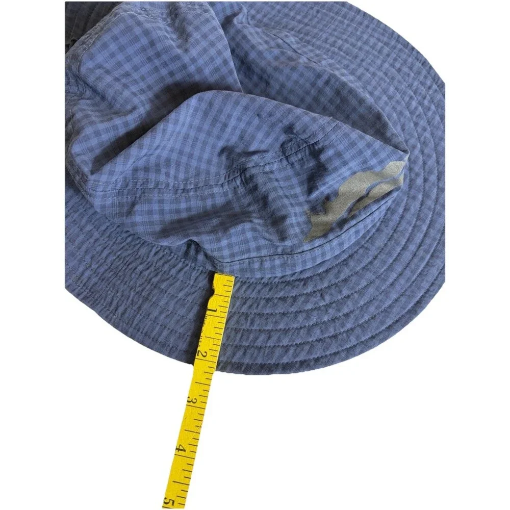 Outdoor Research Kids Sun Hat Nylon Blue Gray Gingham Size Youth Large 6-12Y
